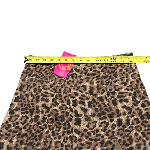 NWT MADISON OLIVACEOUS Leopard Print Slit Mini Skirt Size M - Picture 10 of 10